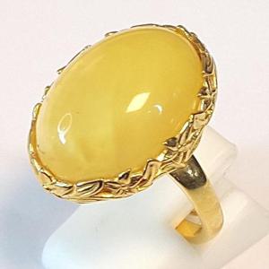 [블루케이] 실버925 호박 원석 반지240305-16밀화