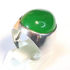 [블루케이] 비취 그린칼세도니 원석반지240306-17실버