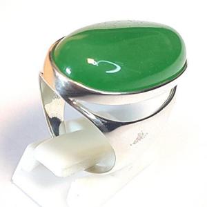 [블루케이] 비취 그린칼세도니 원석반지240306-20실버