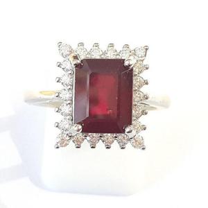 [블루케이] 사각 루비 원석반지240308-22실버925