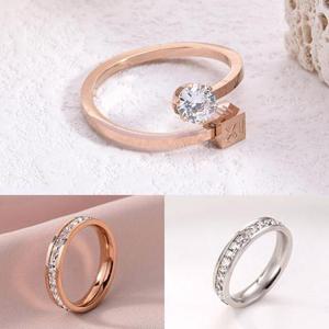 [잇백잇슈] 예쁜티타늄큐빅링3종 트렌디 심플패션반지