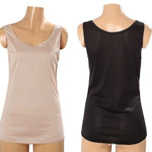 [비비안(언더웨어)]인견 와플조직 쾌적 통기성 여성런닝 2컬러 RU7374SET