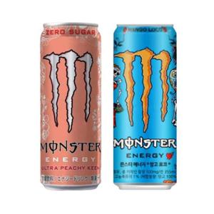 한번에먹자쇼핑몰 몬스터 에너지 355ml 2종 혼합세트 / 울트라 피치 킨 12개 + 망고로코 12개 / 총 24개