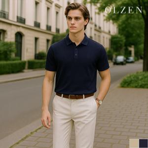 [올젠] 솔리드 리플 반팔 티셔츠 (ZOC2TT1301)