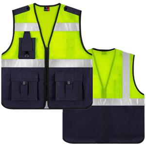 랜더스 단체 반사 망사 회사 경비 순찰 방범 야광 형광 조끼