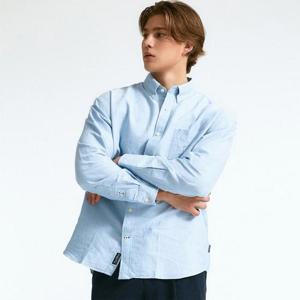 후아유 WHYAD3811U 공용 엠블럼 오버핏 셔츠