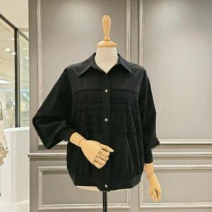 [아니베에프]  A42WBL570_면레이스 루즈핏 블루종 셔츠