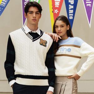 [마틴골프]남성 부클와펜 브이넥 베스트 아이보리 (Z0C430161)