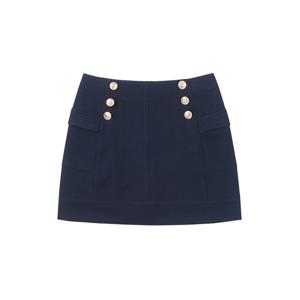 [마틴골프]여성 단추 장식 H라인 스커트 네이비 (Q0BQ30449)
