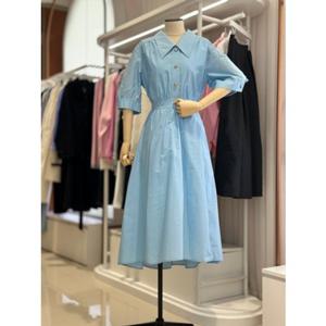 올리브데올리브 (OW4MO432) 빅카라넥 플레어롱원피스 OLIVE  DES  OLIVE