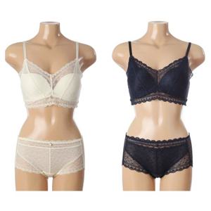 [비비안(언더웨어)][브라렛&사각팬티]자연스런 볼륨감에 자카드레이스 브라렛&사각팬티BR1840A,A