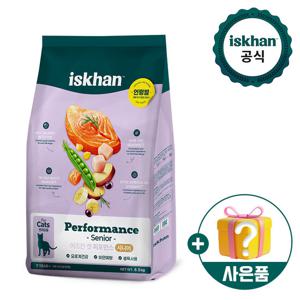 이즈칸 고양이사료 퍼포먼스 시니어 6.5kg+참치와치어 80g 4개