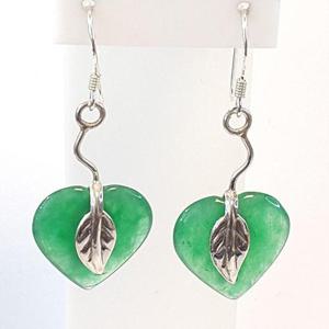 [블루케이] 비취 그린칼세도니 원석귀걸이240318-17