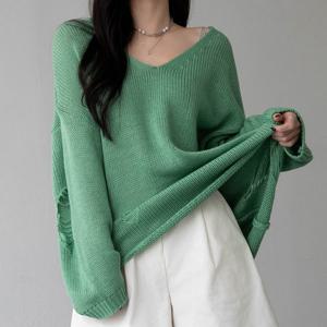 [피핀] 111232 데미지 롱 브이니트