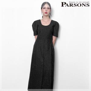 [파슨스] [Flat white] Herringbone Puff Dress (PW2RAOP02)