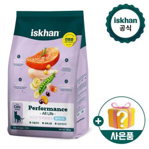 이즈칸 고양이사료 퍼포먼스 올라이프 10kg+참치와치어 80g 4개
