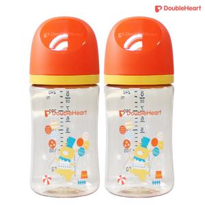 더블하트 모유실감 3세대 PPSU 서커스베어 240ml 노꼭지 트윈팩