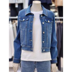 SOUP 여성 세미 크롭 워싱 데님 자켓 OA3DJT1