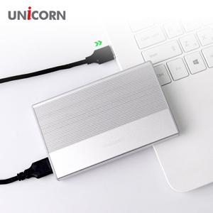 유니콘 USB3.1 SSD HDD 2.5인치 외장하드케이스 알루미늄 슬라이드조립 HDD-600VA