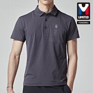 엠리밋 남성 반팔 카라 티셔츠 차콜 - LGTST225C4