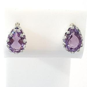 [블루케이] 자수정 원석귀걸이240323-19탄생석물방울