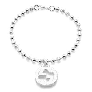 아르떼스 구찌 인터로킹 G 볼 체인 실버 팔찌 YBA479226001