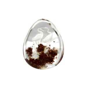 백수정 백로한쌍 괄사 원석