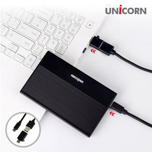 유니콘 USB3.1 5G C타입 A+C젠더 2.5인치 외장하드케이스 HDD-700VA
