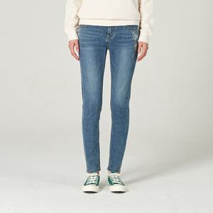 여)나비 핫픽스 포인트의 워싱 팬츠 AO1DSN164-MB