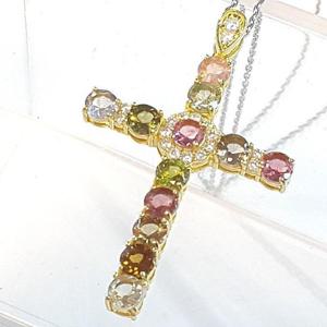 [블루케이] 토르말린토르마린 목걸이240325-19십자가