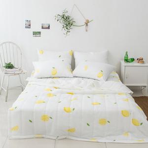 케렌시아 레몬 시어서커이불패드세트 퀸