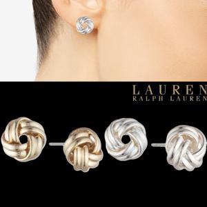 폴로 랄프로렌 7049402 여자 매듭 스터드 귀걸이