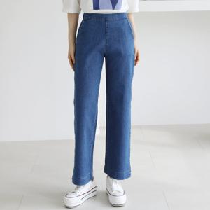 [바네사빈] [S~XL]스판 9부기장 일자핏 청통바지 데님팬츠 v00644