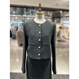 보브 VOV 셋업 투 포켓 라운드 넥 트위드 자켓 (71F4110201)