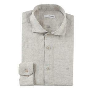 [에스티듀퐁(셔츠)]24SS 마100 퓨어 린넨 슬림핏 긴소매 셔츠 SE4SM21LS334OT