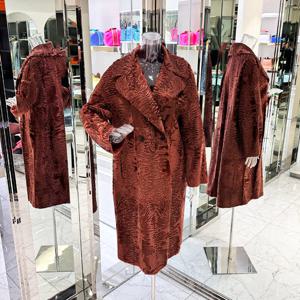 [엘러브] 디올 아스트라칸 롱코트 36 레드 4ET0421