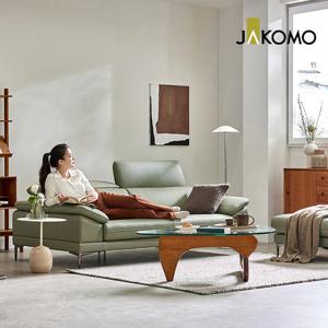 로세티 3인 기능성 럭스 통가죽 천연면피 소가죽소파+스툴