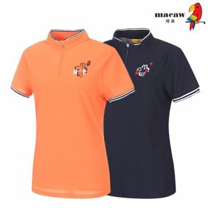 [마코] (여성)집업 반팔 티셔츠_MLW2TH01