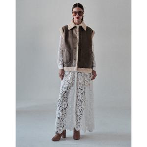 라움 여성  ANNE FONTAINE 화이트 레이스 셔츠형원피스 CWDR2F033WT