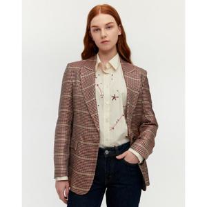 라움 여성  클리어런스FORTE FORTE 레드 체크 긴팔자켓 CWJA3E419MU