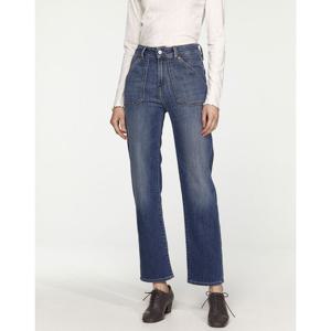 라움 여성  시즌오프DENHAM WOMEN 블루 워싱 면혼방 데님팬츠 CWPA3F360B3