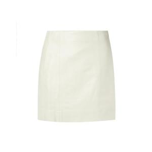 라움 여성  HOLZWEILER 화이트 단색 가죽 랩스커트 CWSK3E643WT