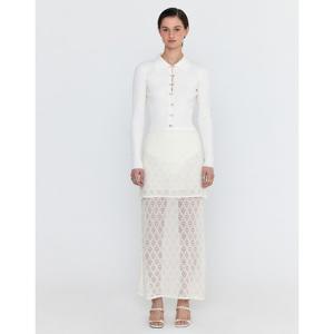 라움 여성  EENK 아이보리 짜임패턴 니트스커트 CWSK3E773IV