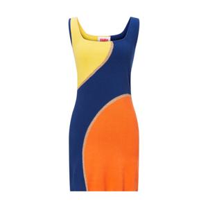 라움 여성  클리어런스SOLID&STRIPED 네이비 컬러배색 면 니트원피스 CWDR3E318MU