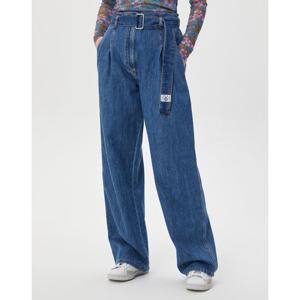 라움 여성  PHILOSOPHY 블루 스트랩 면 데님팬츠 CWPA3E231B2