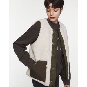 라움 여성  시즌오프LF몰단독HARTFORD 카키 퀼팅 양면베스트 CWVE3F274K2