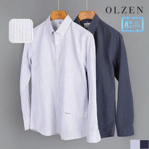 [올젠] 베이직 핀스트라이프 셔츠 (ZOC2WC1306)