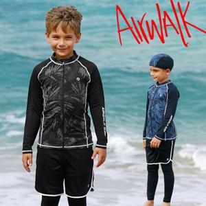 [에어워크]에어워크서프 남아동래쉬가드세트 2피스+수모 YAWe185