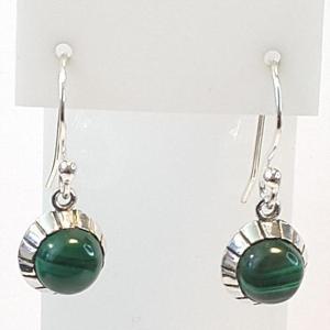 [블루케이] 말라카이트 공작석 원석귀걸이240402-21