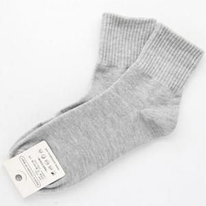 남자 중목 목골지 스타일 케쥬얼 양말 1켤레 회색